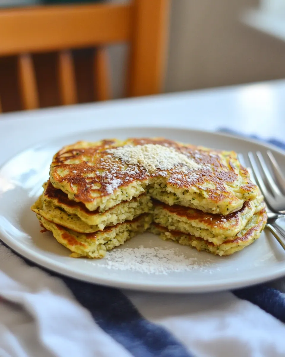 Easy Gluten-Free Zucchini Pancakes food shot