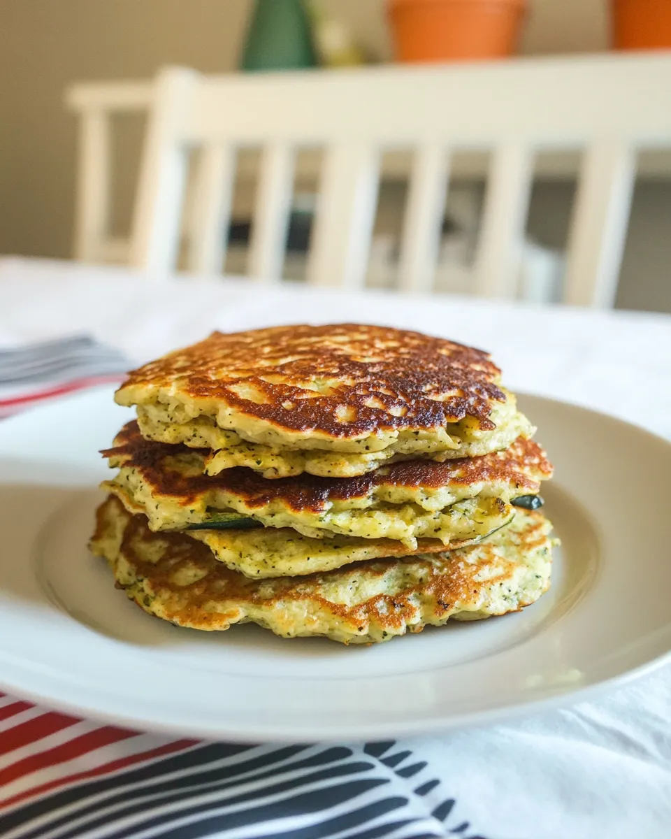 Classic Gluten-Free Zucchini Pancakes plate image
