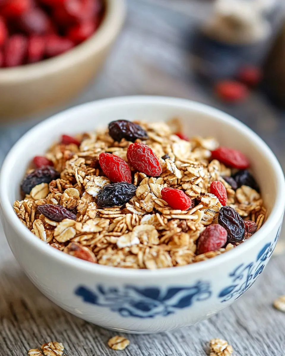 Easy Goji Berry Superfood Granola food shot