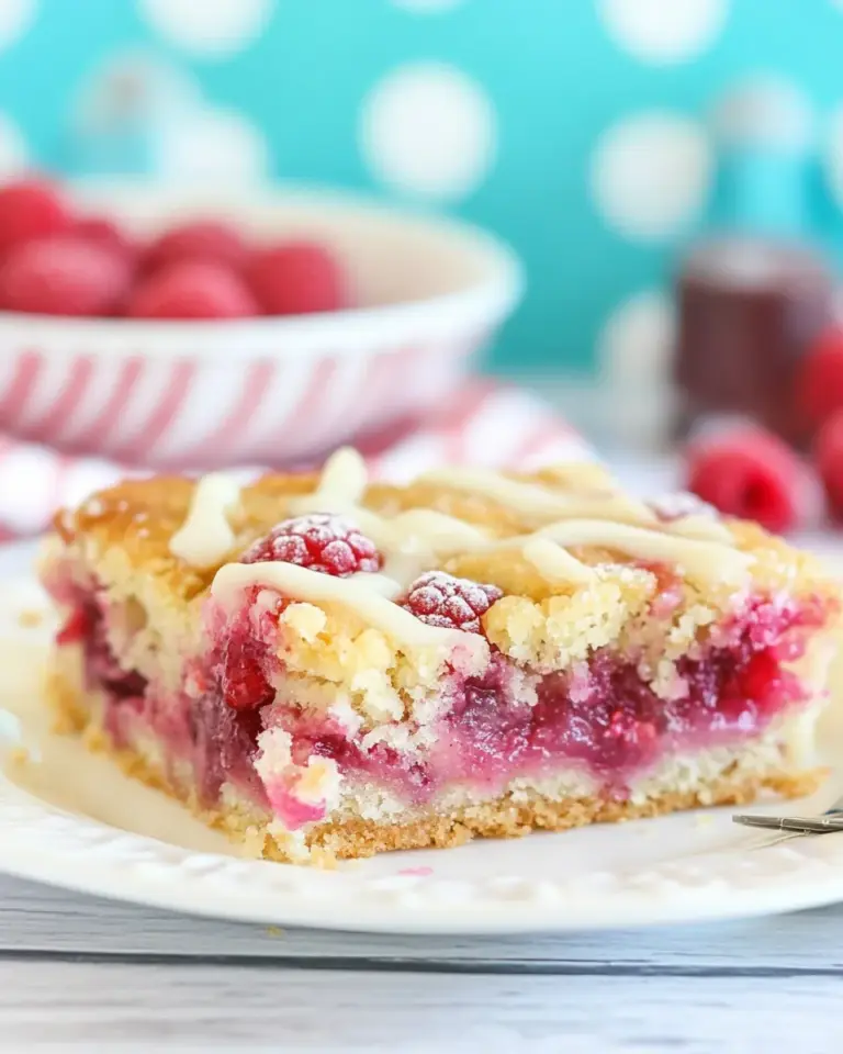 Homemade Gooey Raspberry Coffee Cake Bars photo
