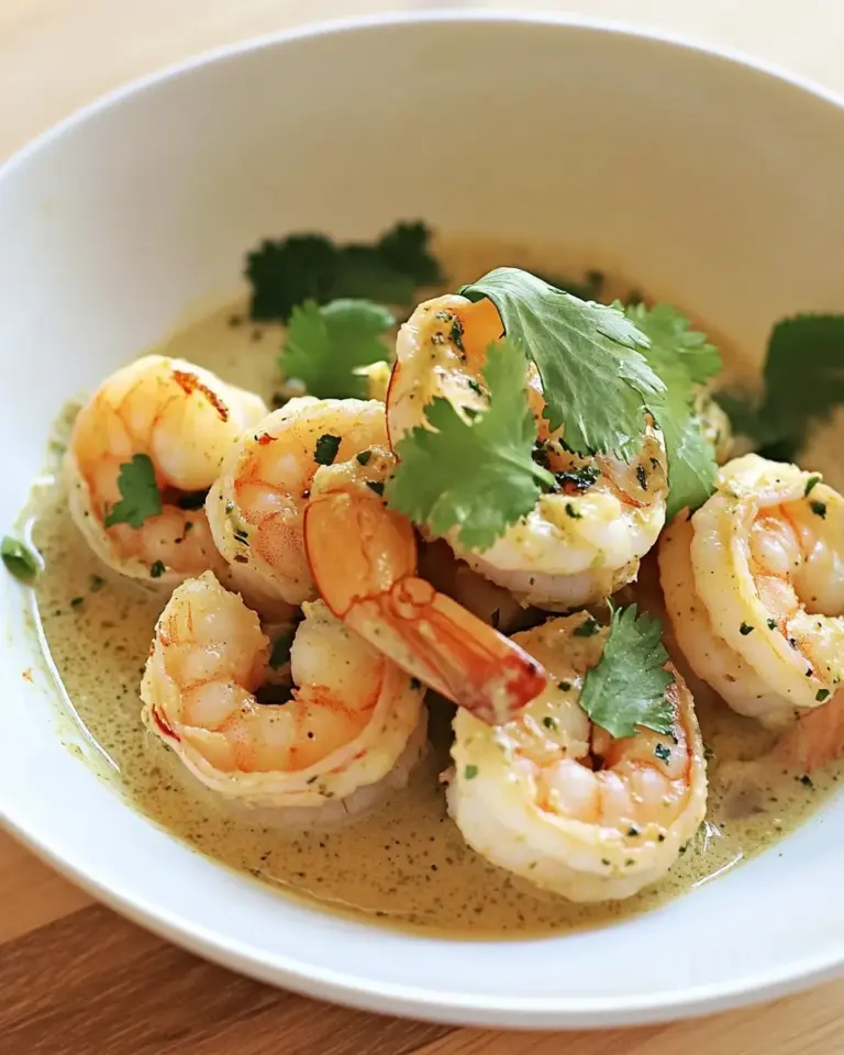 Homemade Green Curry Shrimp with Coconut Broth photo