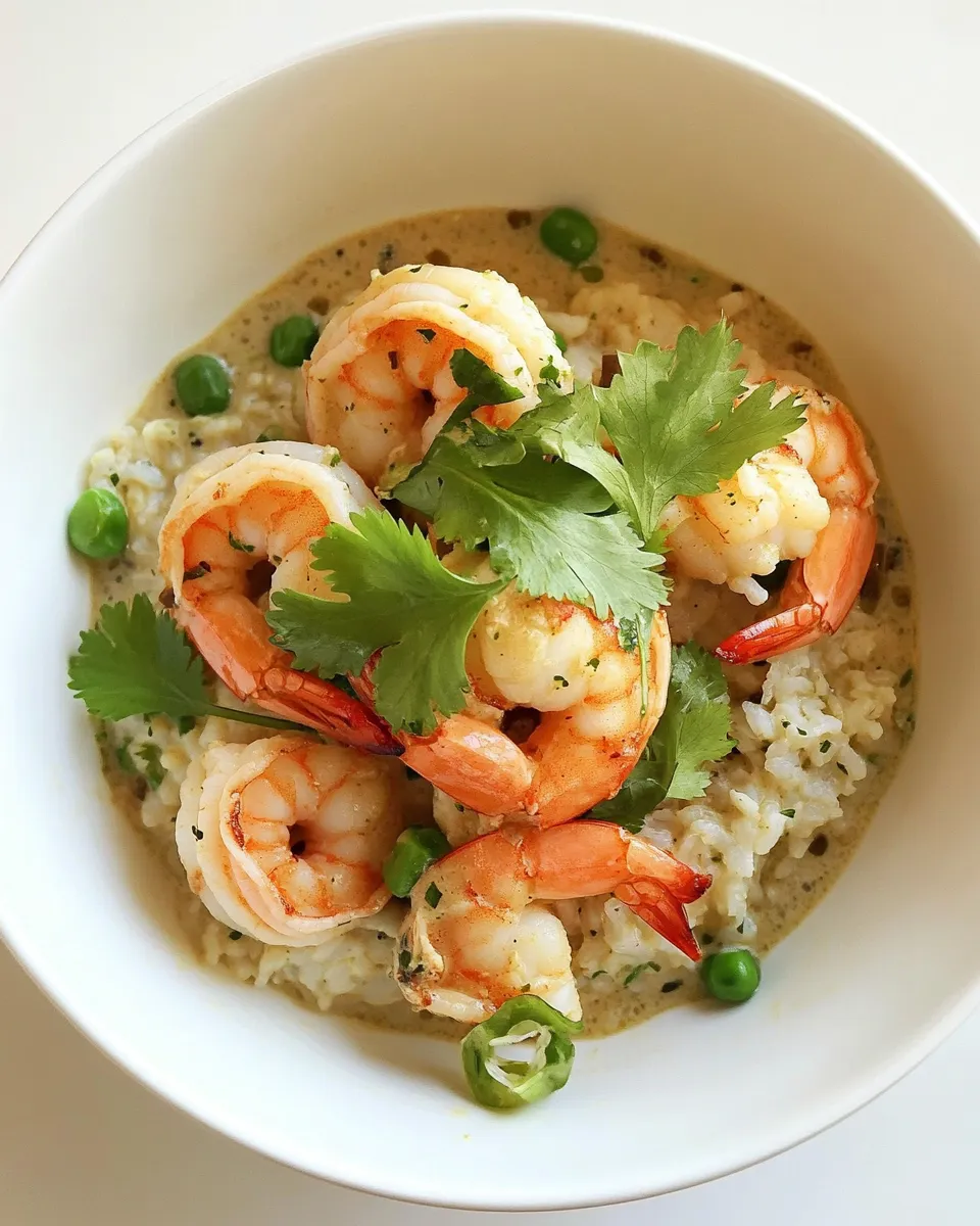 Easy Green Curry Shrimp with Coconut Broth recipe photo