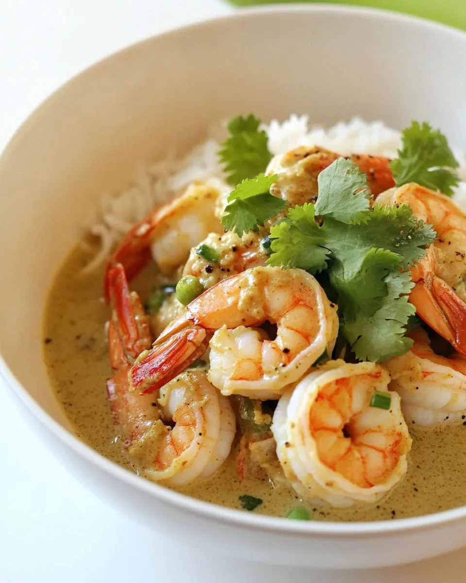 Delicious Green Curry Shrimp with Coconut Broth dish photo