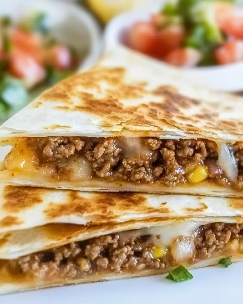 Easy Ground Beef Quesadillas recipe photo