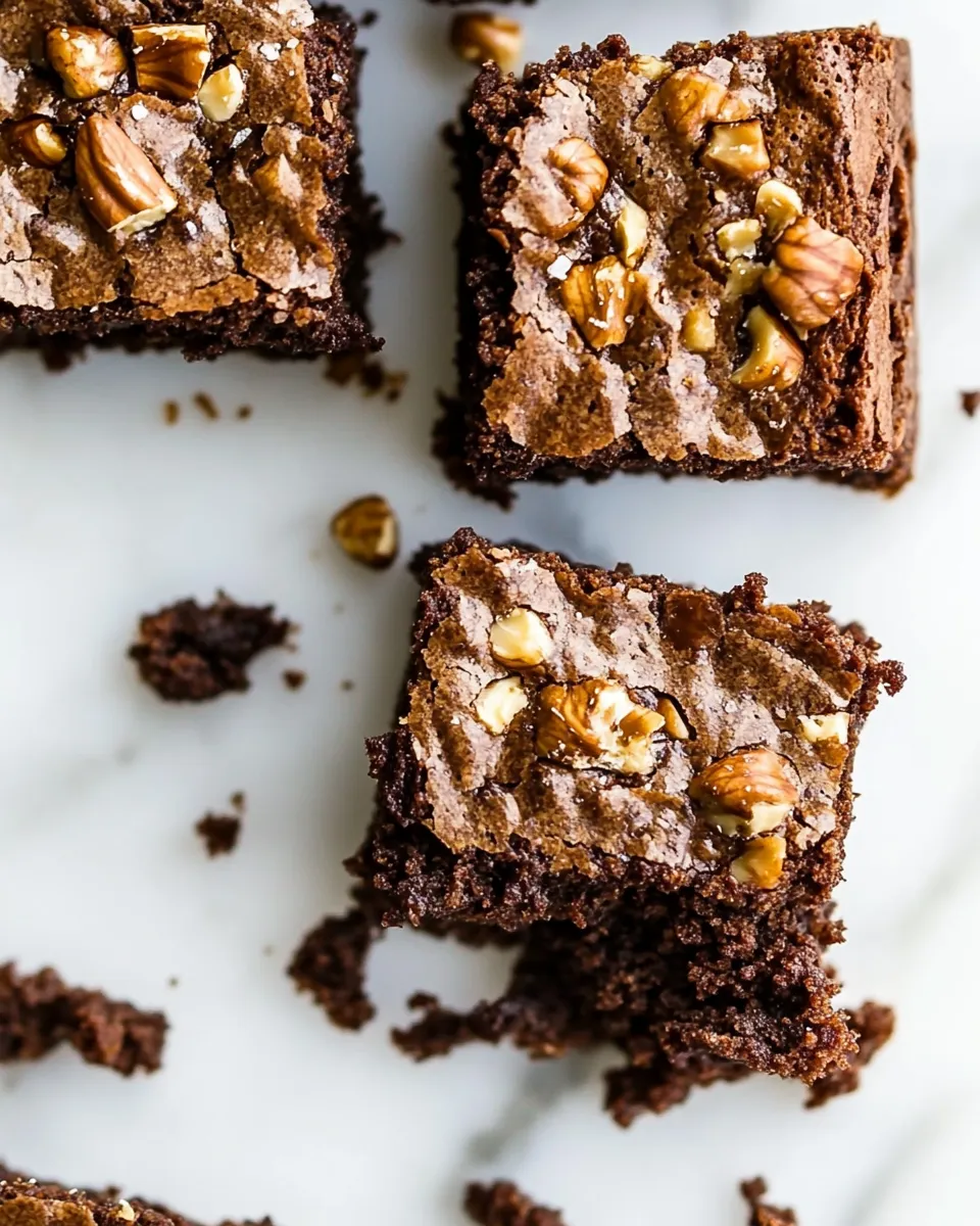Easy Hazelnut Buckwheat Brownies food shot