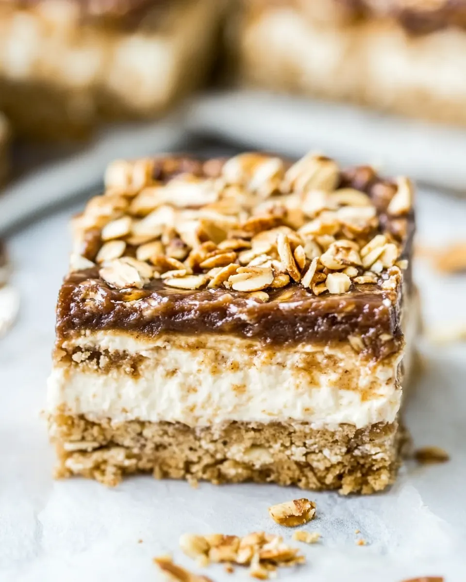 Homemade Healthier Peanut Butter Cheesecake Bars recipe photo