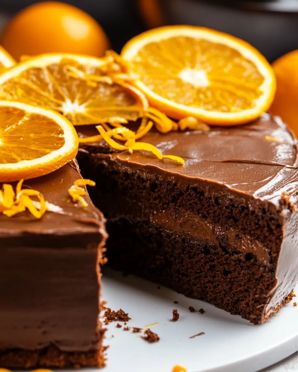 Delicious Healthy Chocolate Orange Cake recipe image