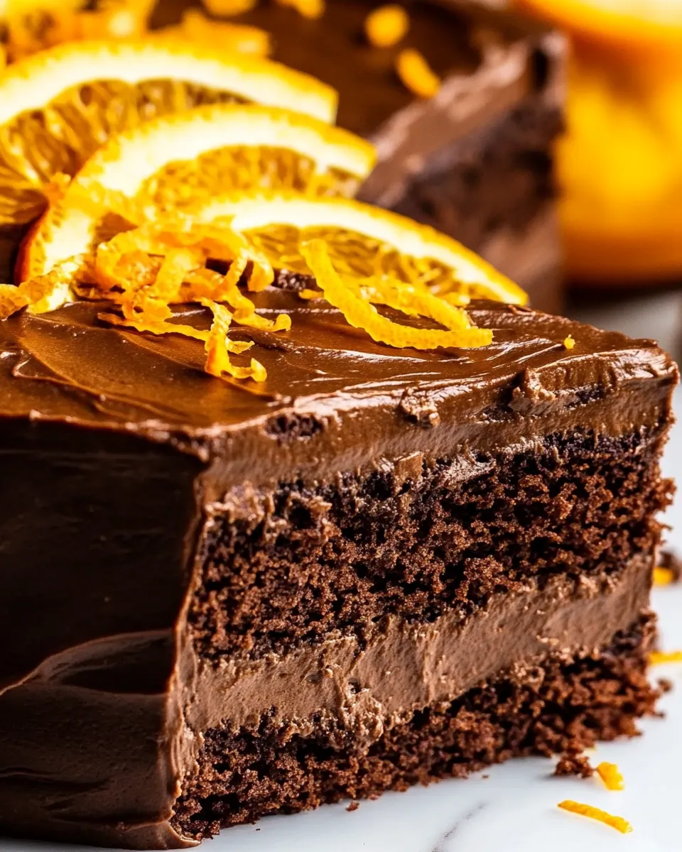 Quick Healthy Chocolate Orange Cake food shot