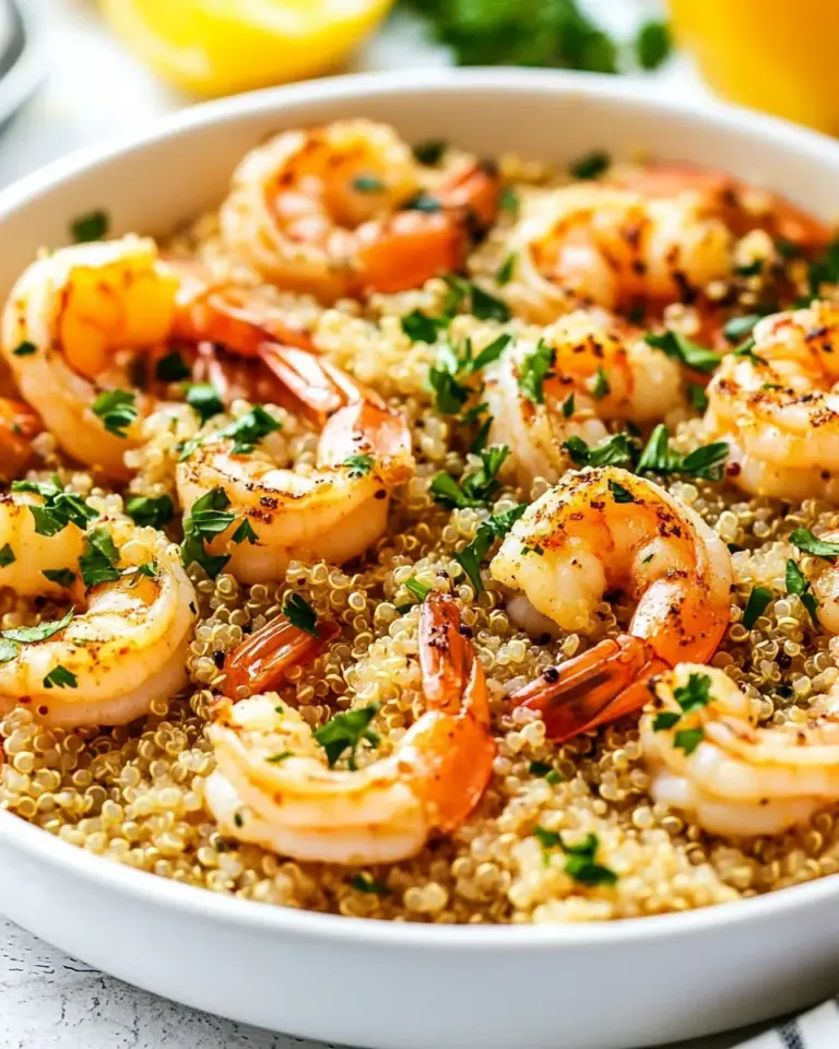 Homemade Healthy Garlic Shrimp with Quinoa photo
