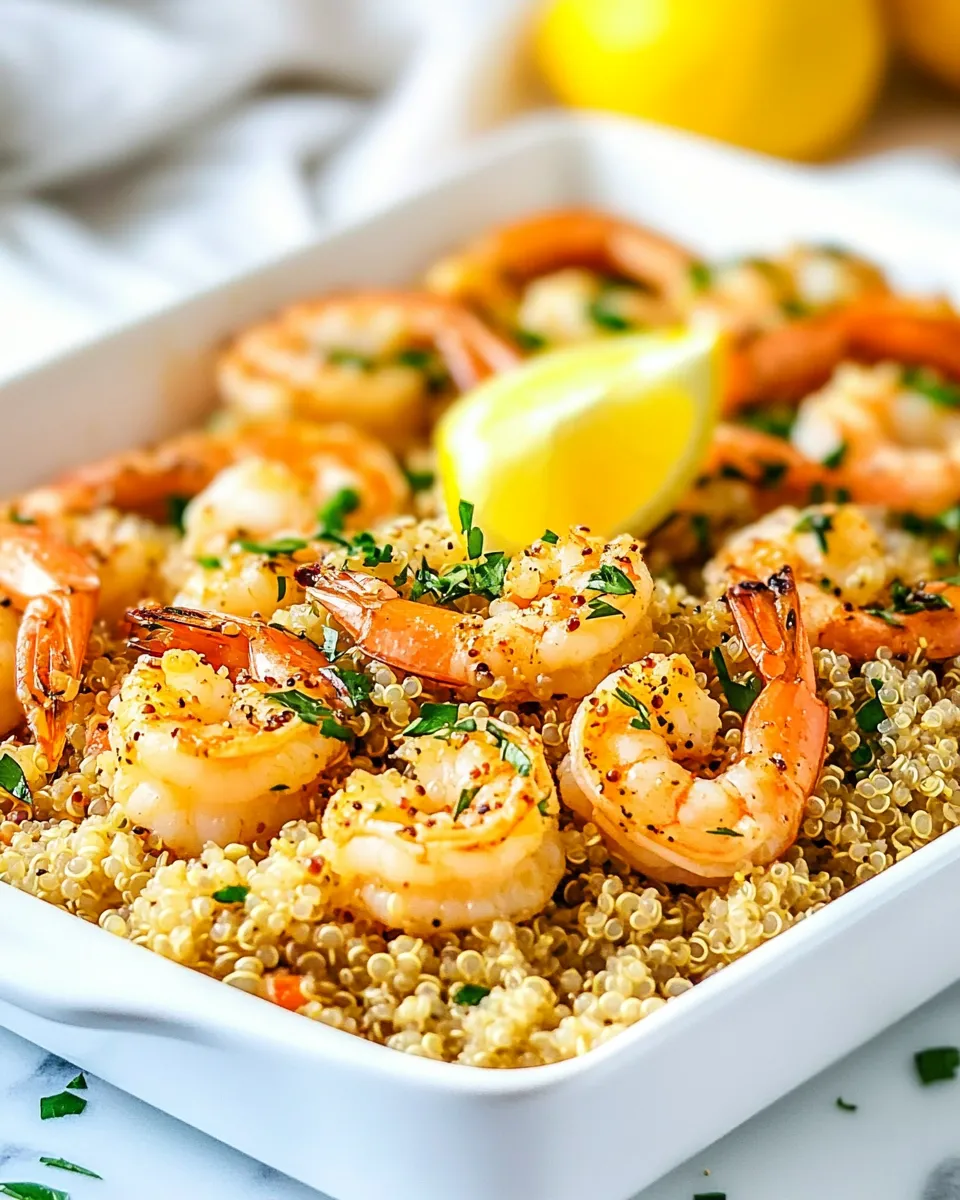 Classic Healthy Garlic Shrimp with Quinoa recipe image