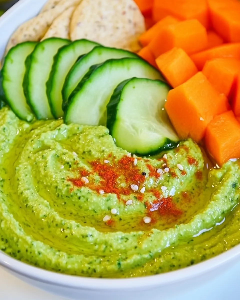 Easy Healthy Homemade Spinach Hummus Recipe recipe photo