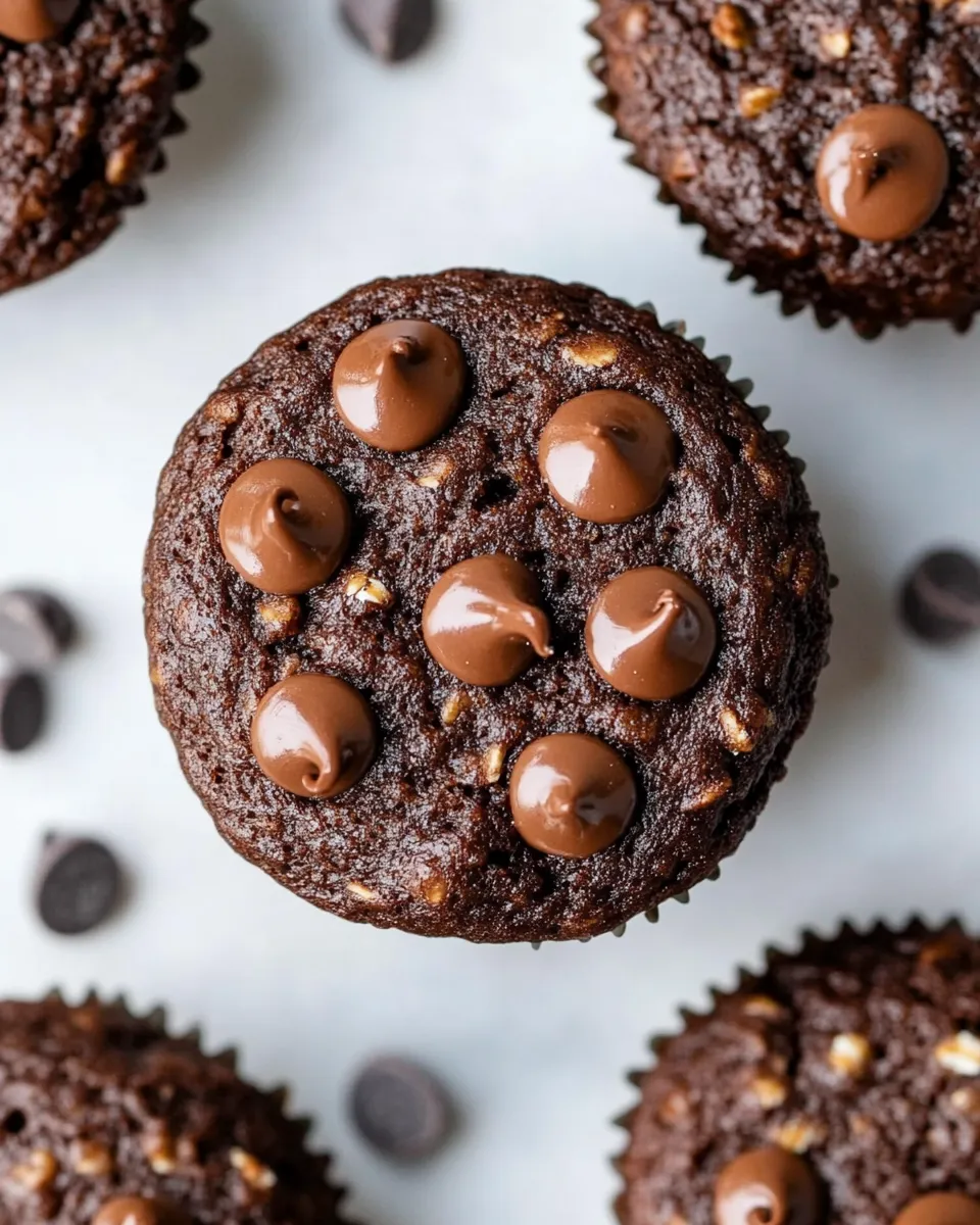 Easy Healthy Oatmeal Double Chocolate Muffins picture