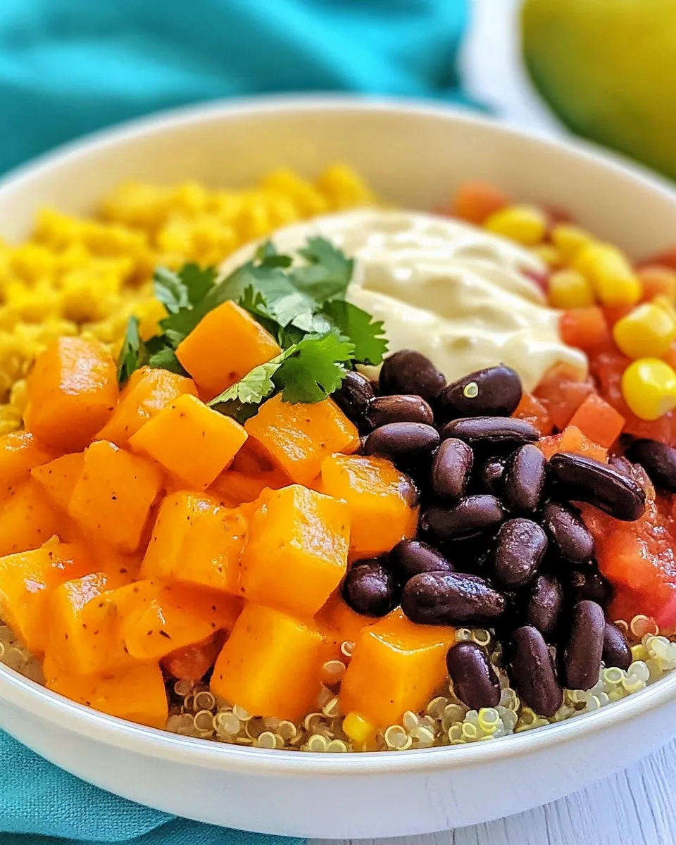 Delicious Healthy Quinoa Burrito Bowl food shot