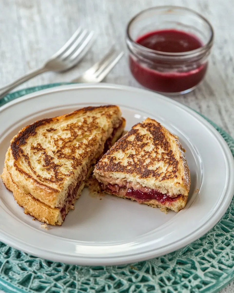 Delicious Healthy Stuffed French Toast With PB & J dish photo