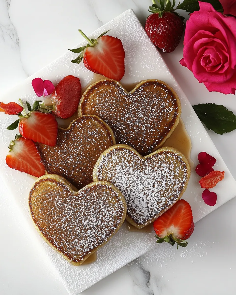 Easy Heart-Shaped Pancakes recipe photo