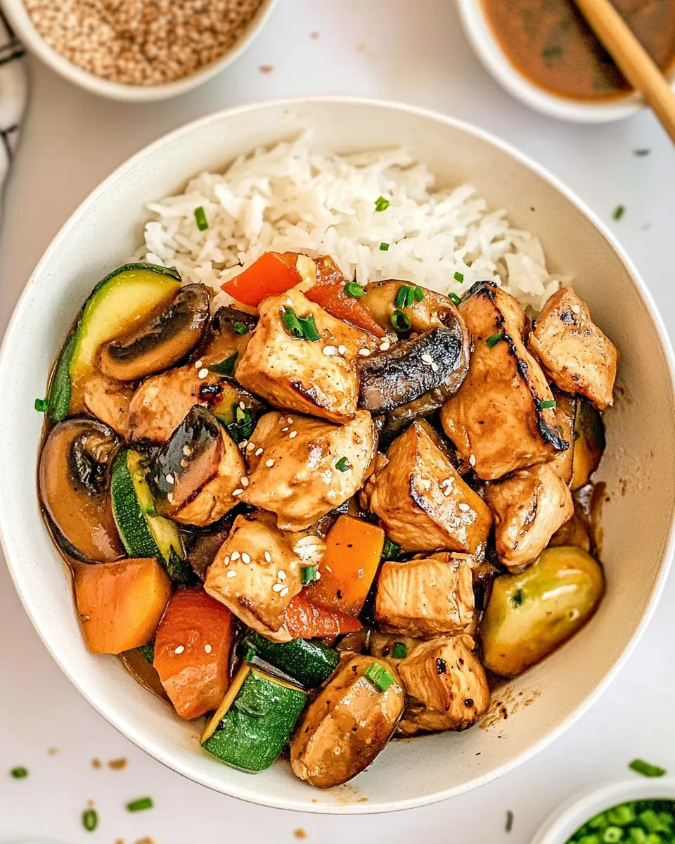 Classic Hibachi Chicken and Vegetables dish photo