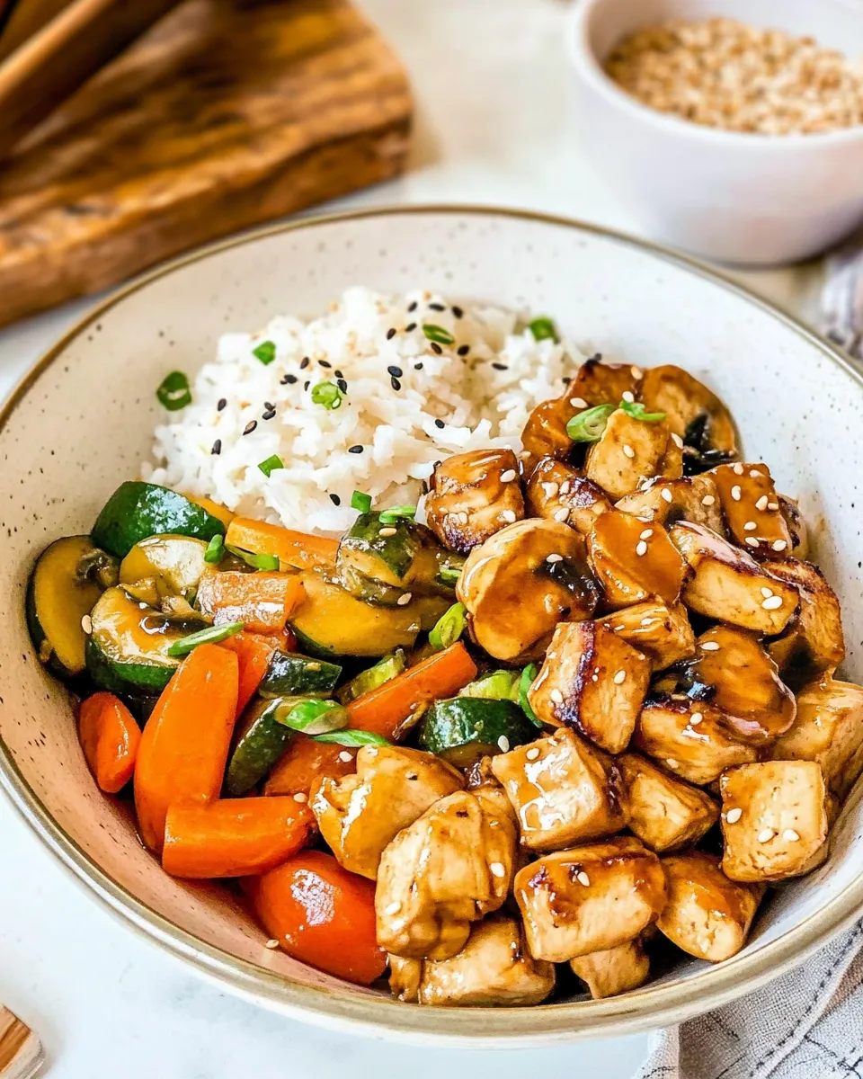Delicious Hibachi Chicken and Vegetables plate image