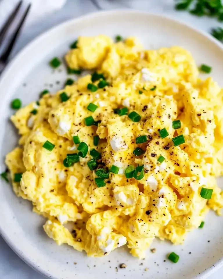 Homemade High-Protein Scrambled Eggs with Cottage Cheese photo