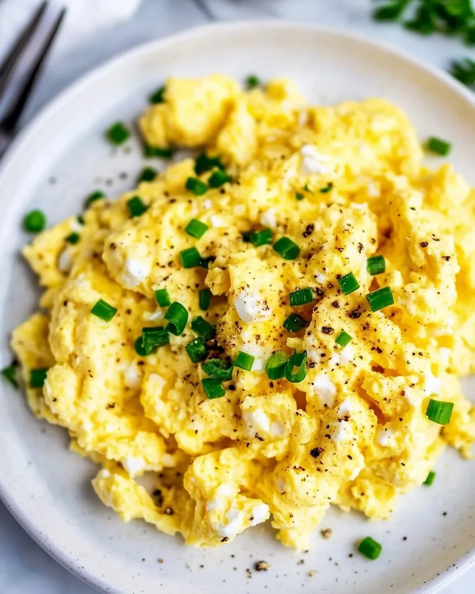 Homemade High-Protein Scrambled Eggs with Cottage Cheese photo