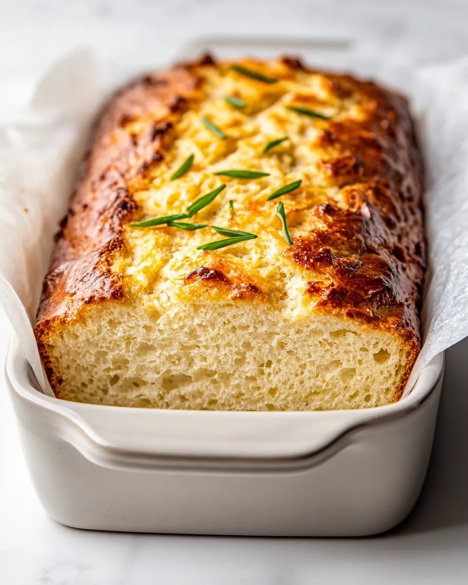 Delicious High Protein Cottage Cheese Bread plate image
