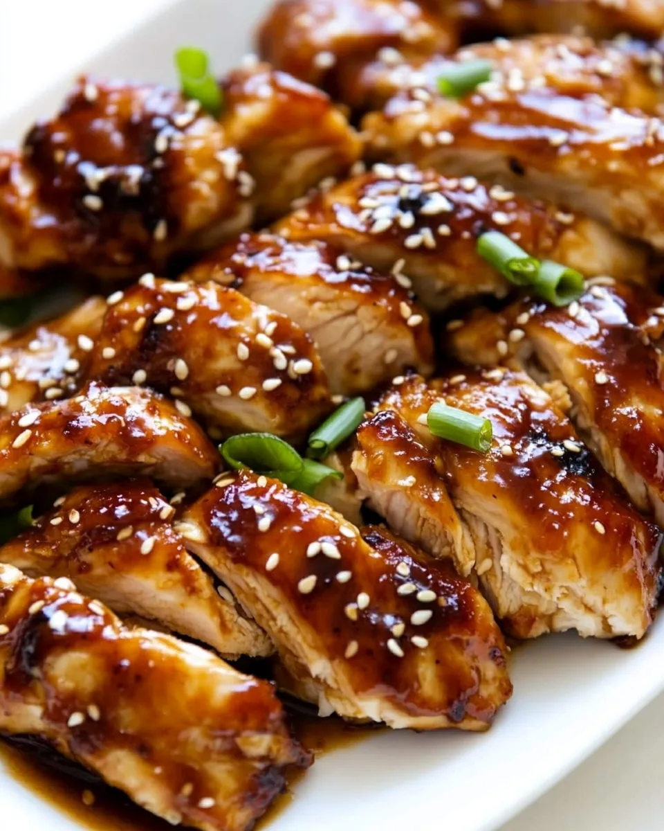Delicious Hoisin Sriracha Chicken food shot