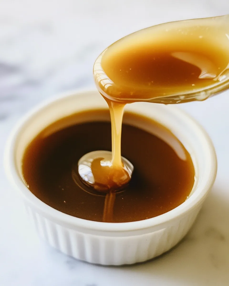Easy Homemade Caramel Syrup food shot