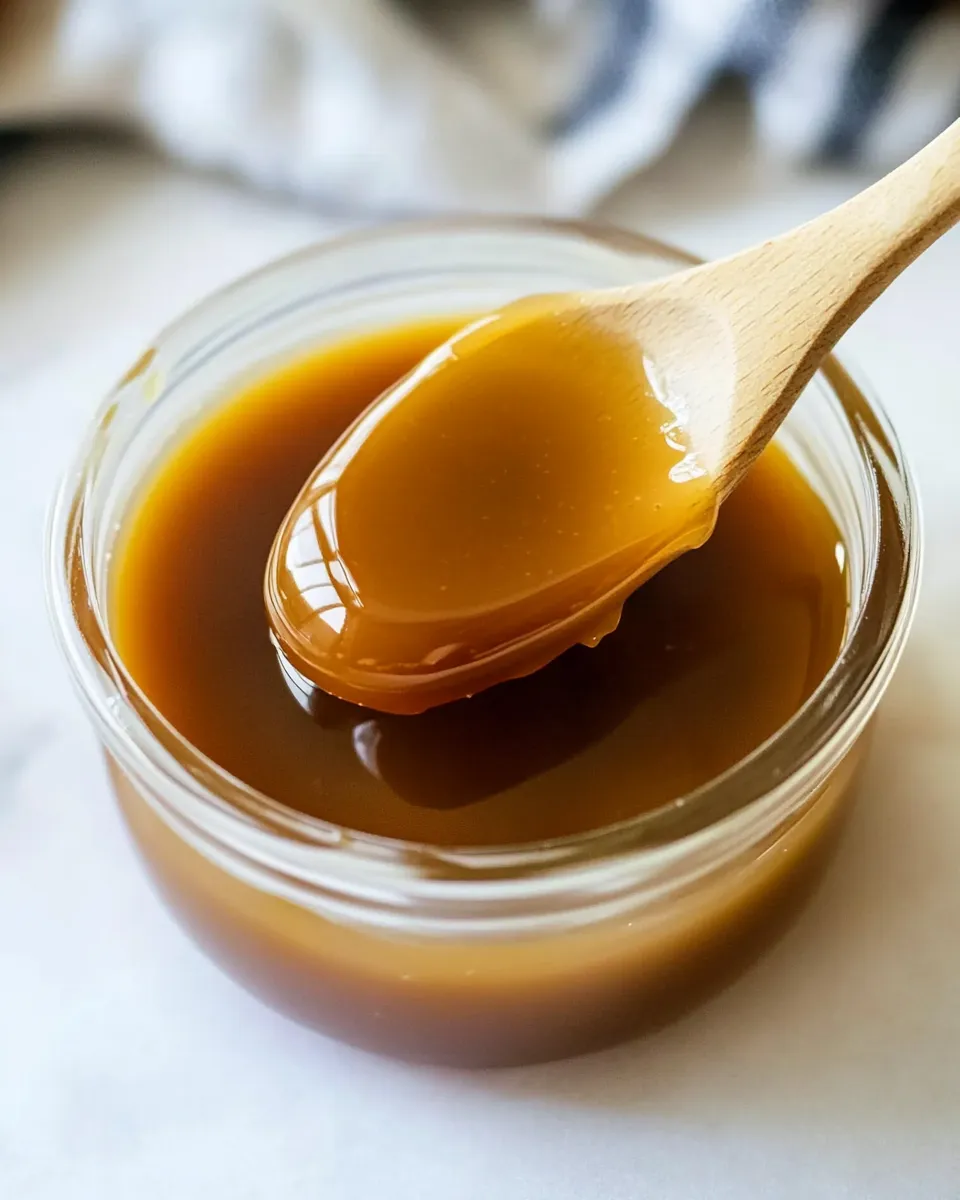 Tasty Homemade Caramel Syrup dish photo