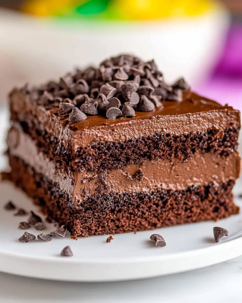 Quick Homemade Chocolate Cake Recipe shot