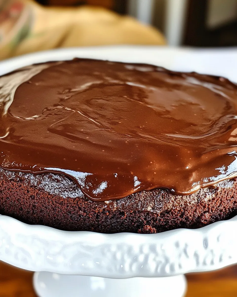 Homemade Homemade Chocolate Cake with Chocolate Frosting photo