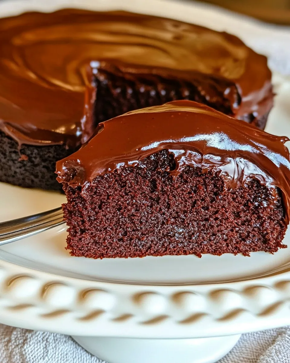 Classic Homemade Chocolate Cake with Chocolate Frosting image