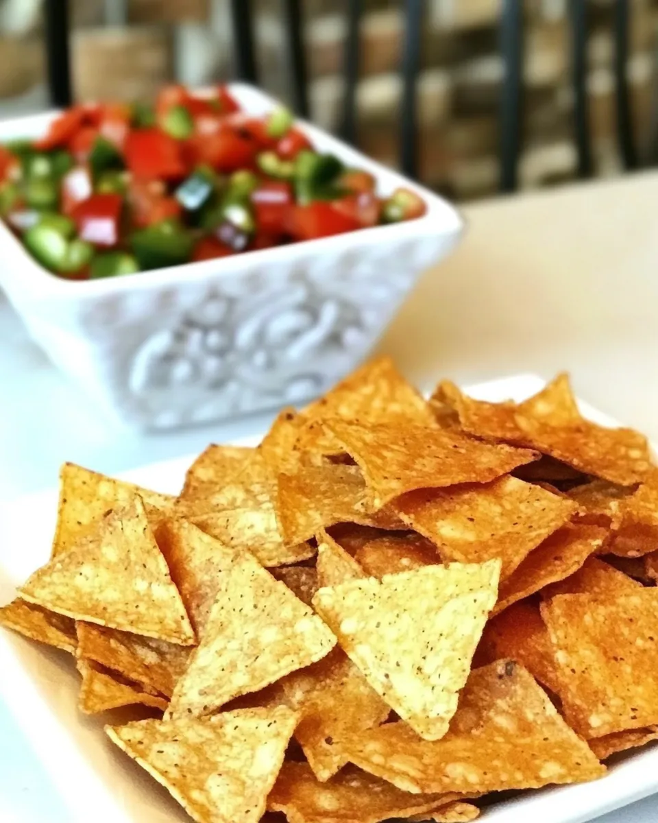 Easy Homemade Flour Tortilla Chips food shot