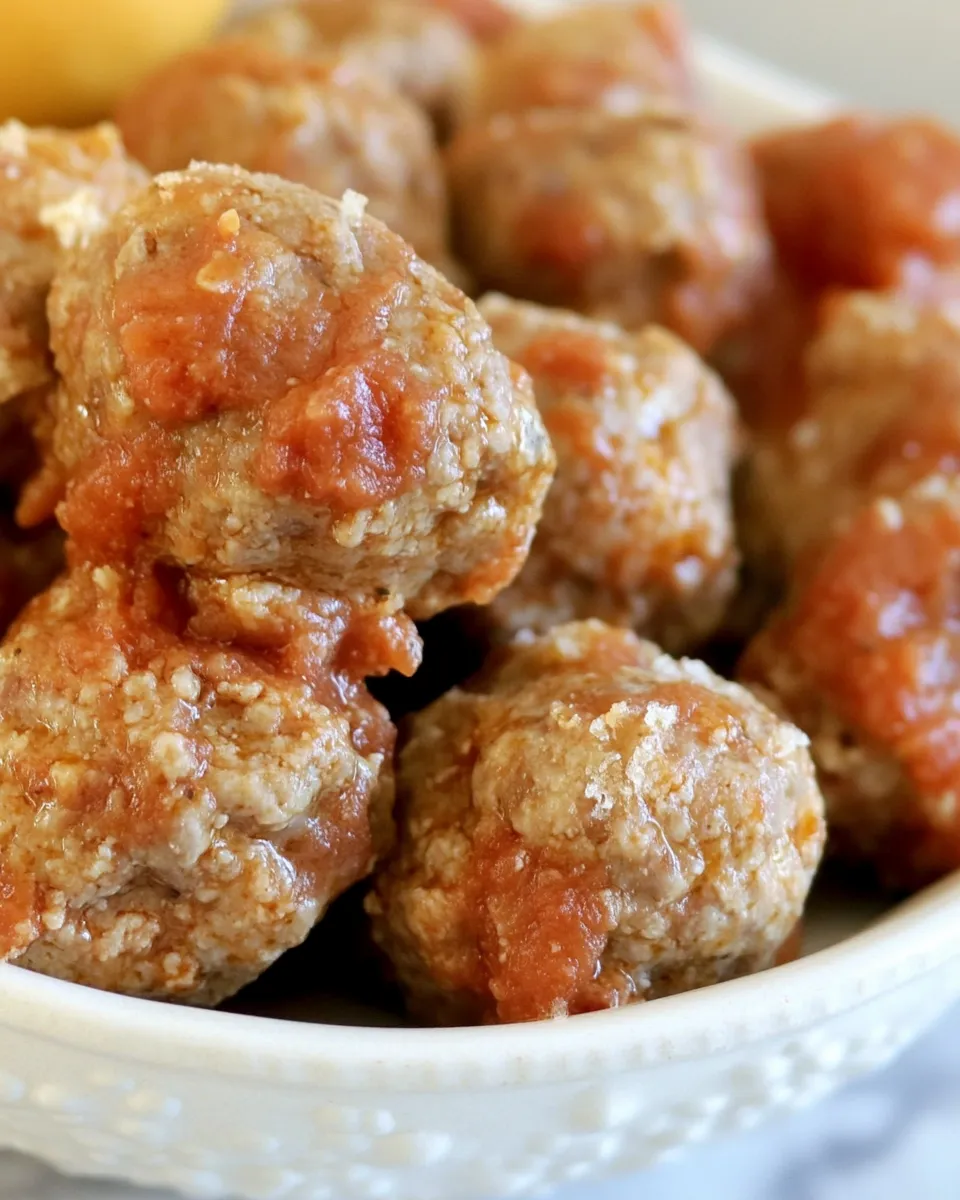 Healthy Homemade Frozen Turkey Meatballs plate image