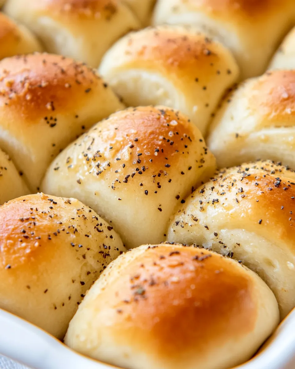 Easy Homemade Garlic Rolls food shot