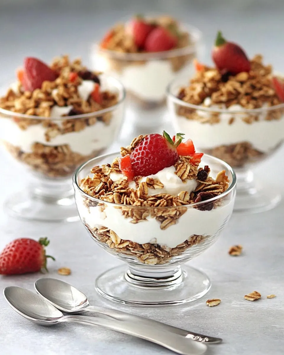 Healthy Homemade Granola & Parfaits dish photo