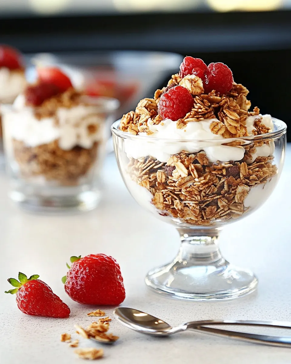 Tasty Homemade Granola & Parfaits food shot