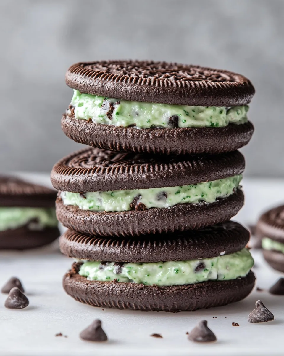 Easy Homemade Mint Chip Oreos recipe photo