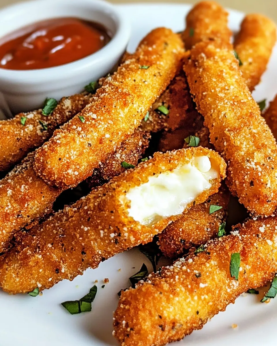 Delicious Homemade Mozzarella Cheese Sticks dish photo