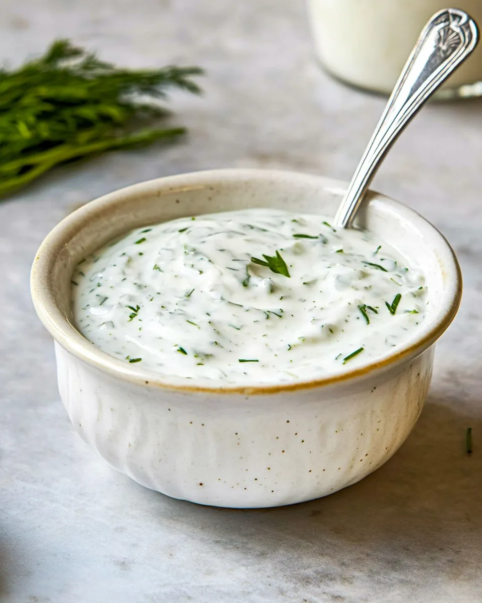Easy Homemade Ranch Dressing food shot