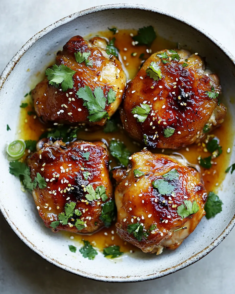 Classic Honey Sriracha Chicken Thighs dish photo