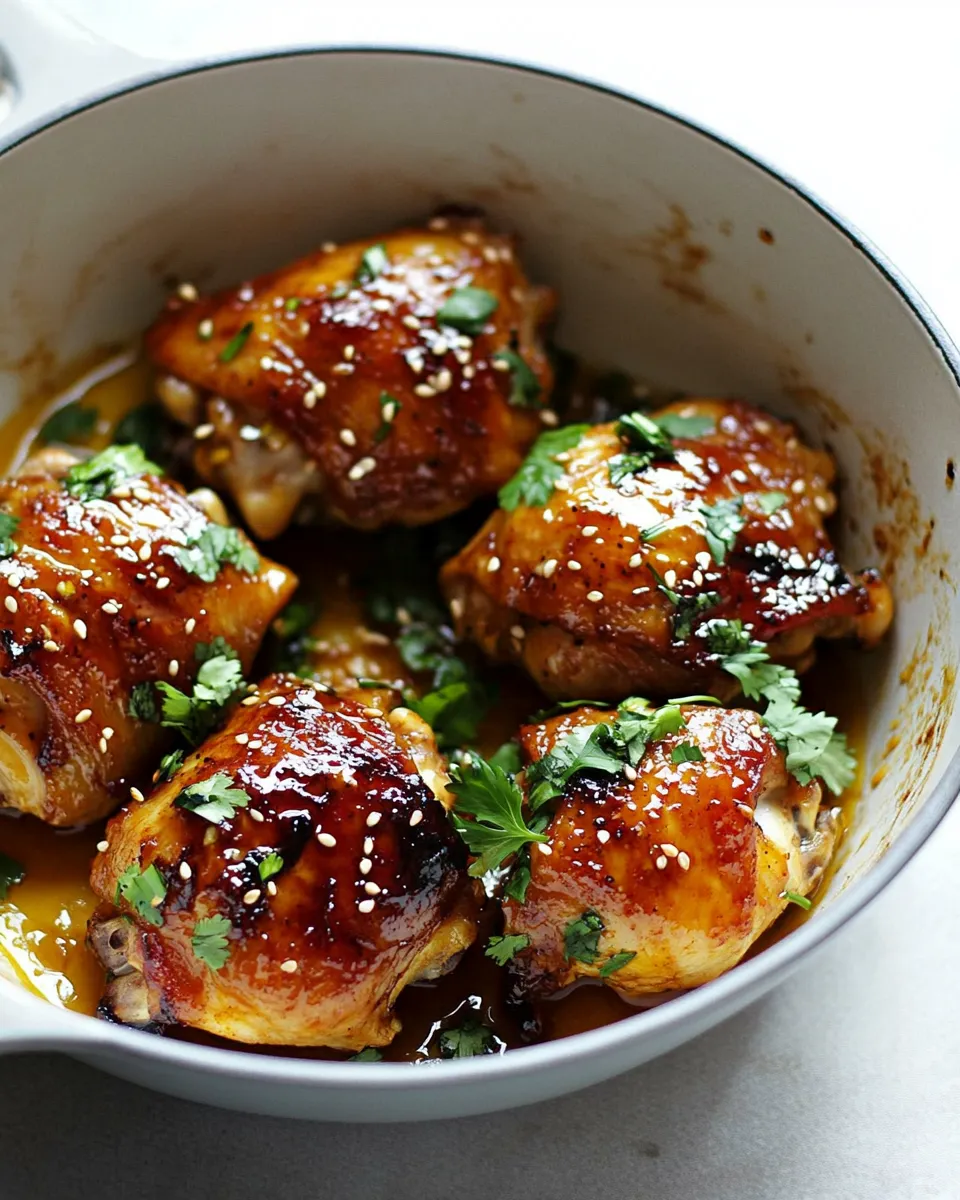 Delicious Honey Sriracha Chicken Thighs picture