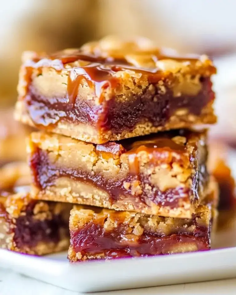 Homemade Hot Fudge and Salted Caramel Blondies photo