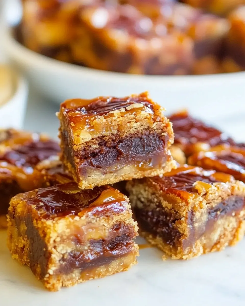 Classic Hot Fudge and Salted Caramel Blondies image