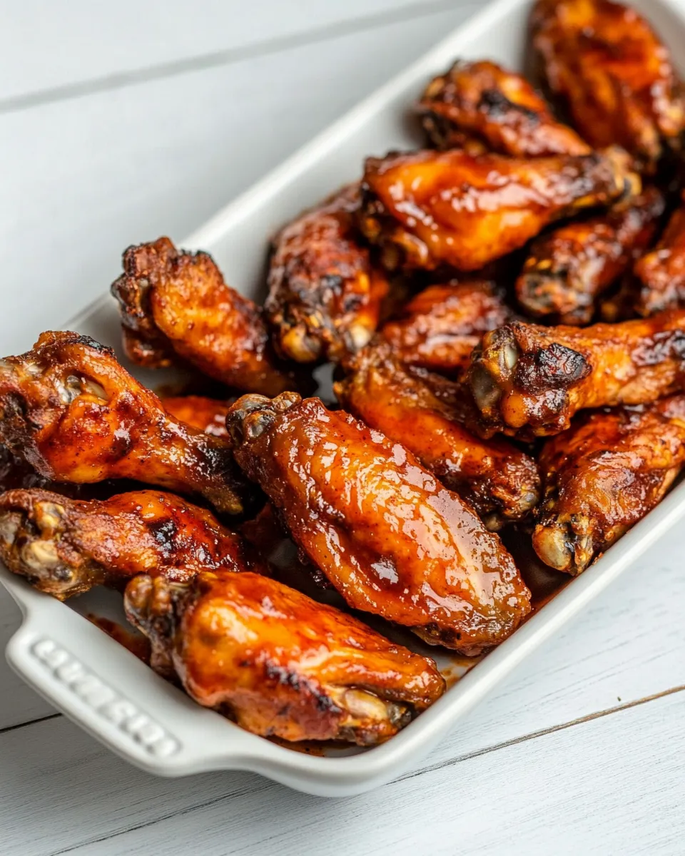 Delicious Hot & Spicy Baked Buffalo Chicken Wings plate image