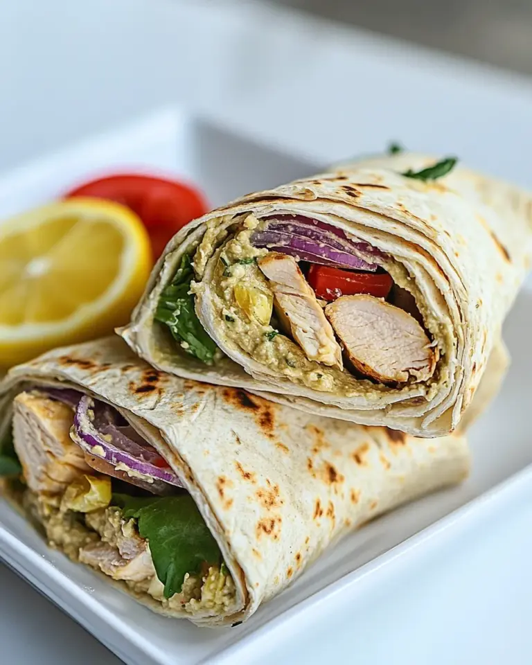 Homemade Hummus and chicken Wraps (Quick, Healthy, Adaptable) dish photo