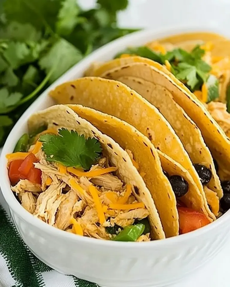 Homemade Instant Pot Cheesy Chicken Tacos recipe photo