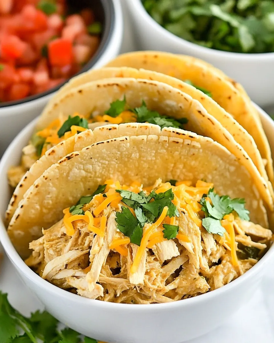 Classic Instant Pot Cheesy Chicken Tacos dish photo