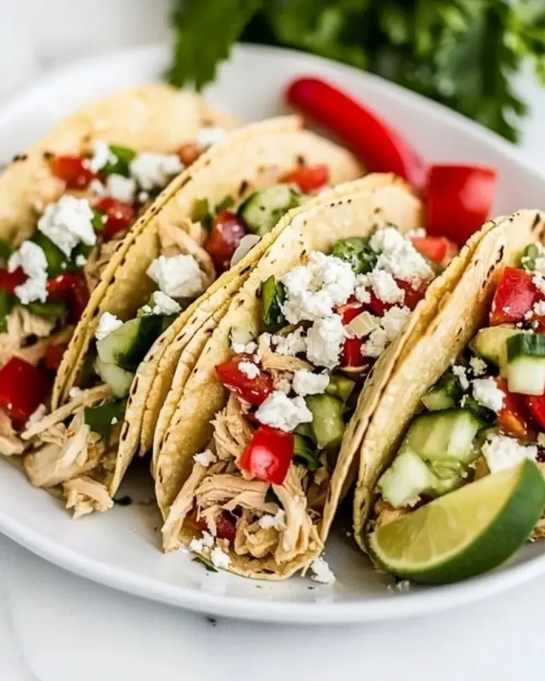 Easy Instant Pot Greek Chicken Tacos recipe photo