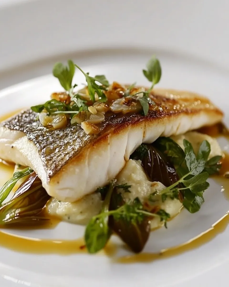 Easy John Dory with Orange Glazed Endive & Cauliflower Puree food shot