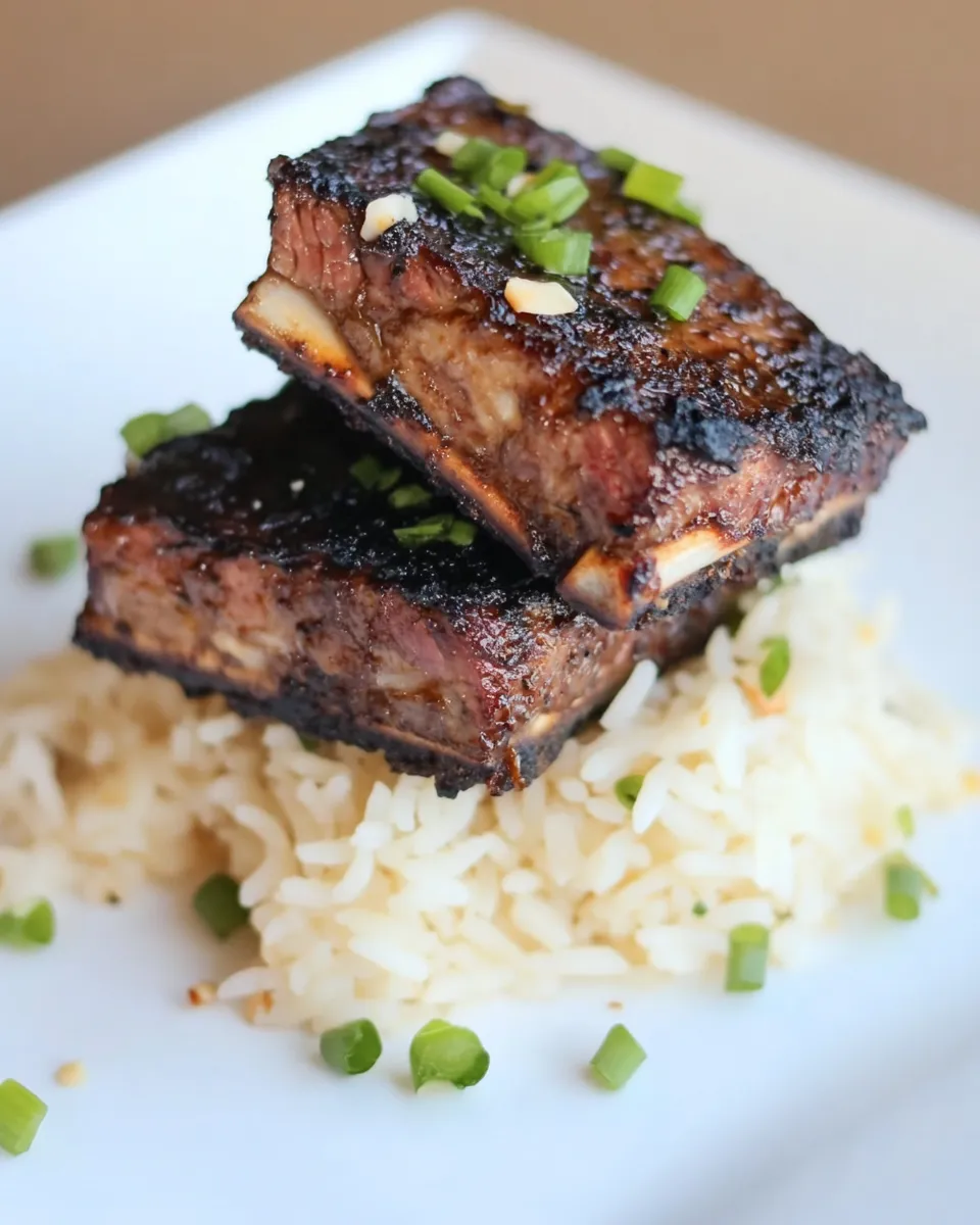 Homemade Kalbi Ribs with Macadamia Nut Rice recipe photo