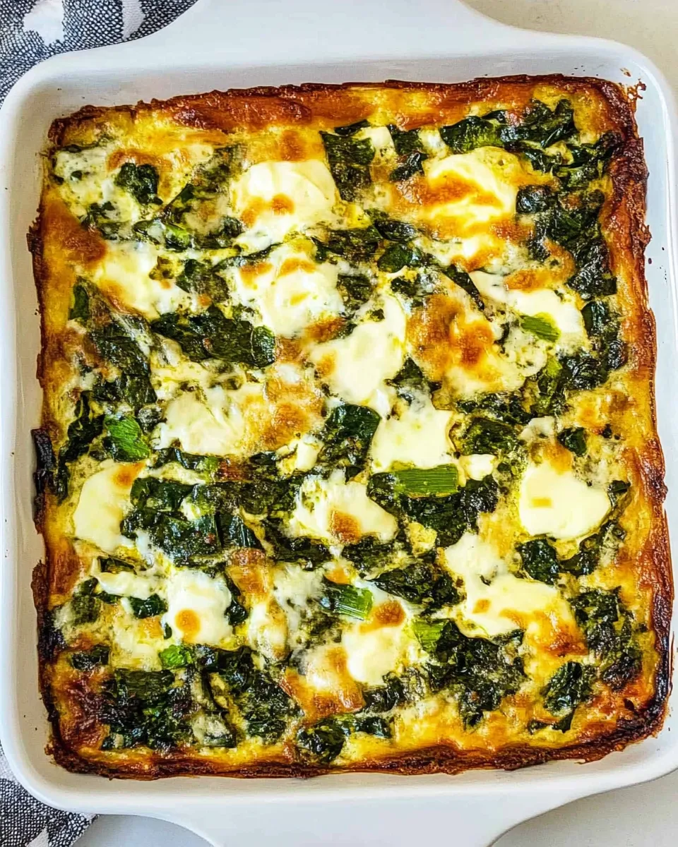 Classic Kale, Mozzarella, and Egg Bake dish photo
